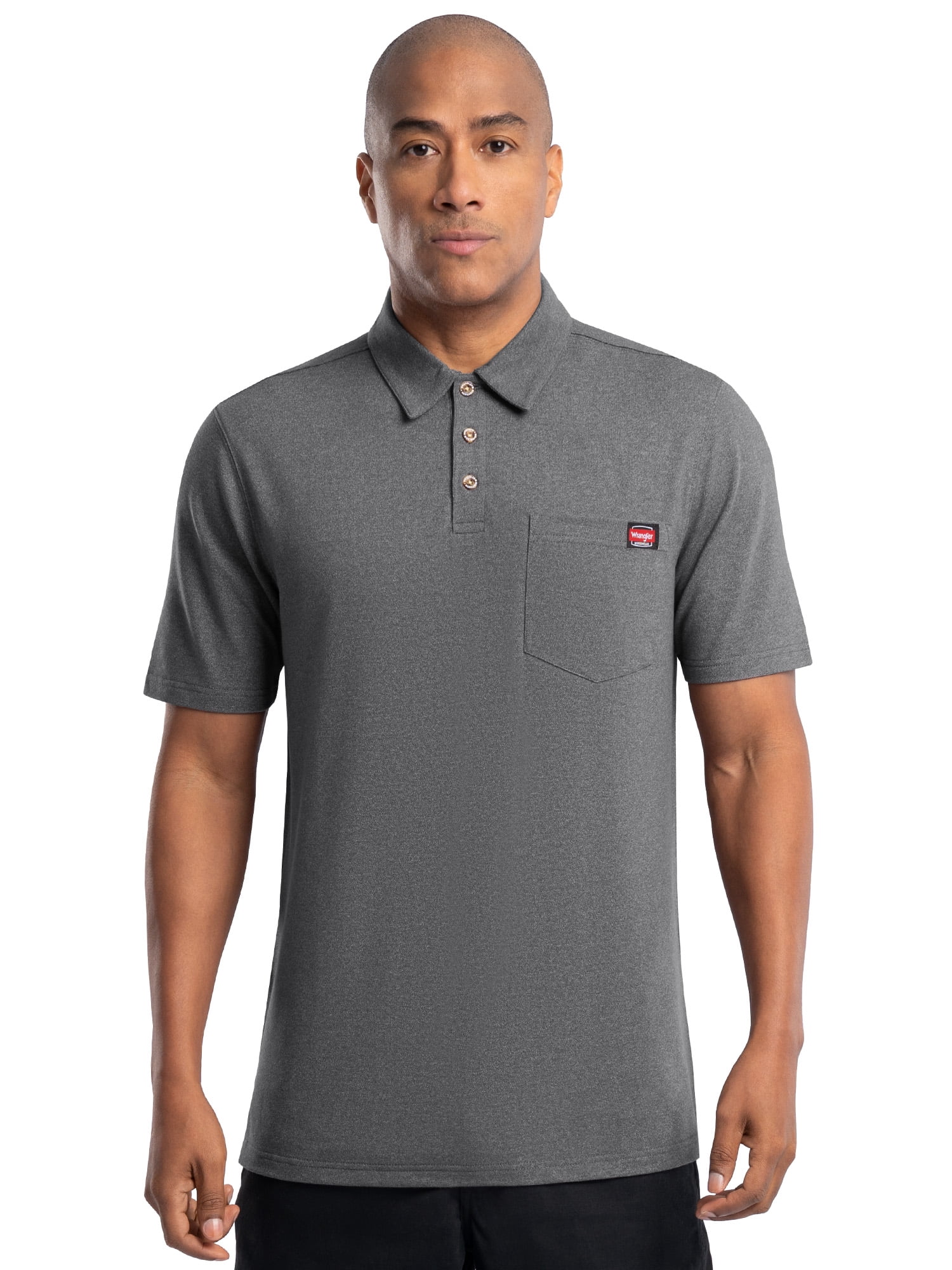 Wrangler Workwear Men's Performance Stretch Polo Short Sleeve Work