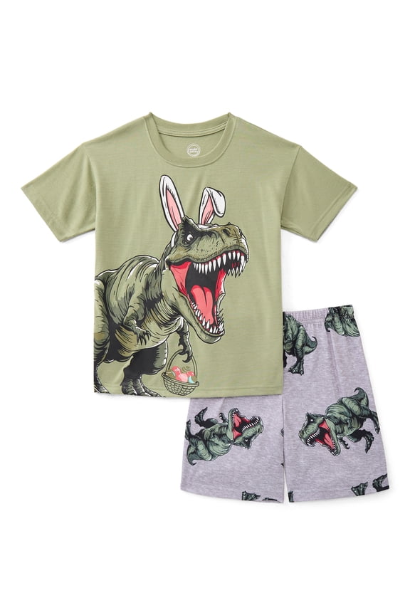 Boys Tee and Shorts Pajama Set, 2-Piece, Sizes 4-18