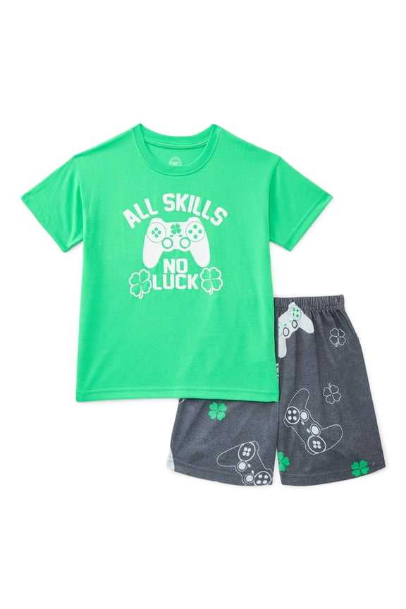 Boys Tee and Shorts Pajama Set, 2-Piece, Sizes 4-18