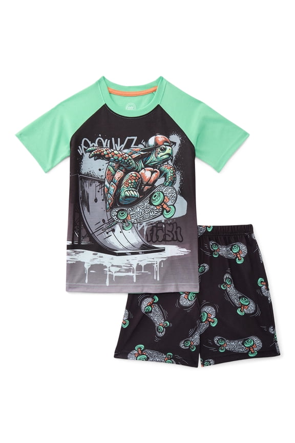 Boys Tee and Shorts Pajama Set, 2-Piece, Sizes 4-18