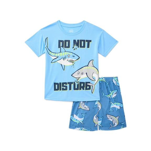 Wonder Nation Boys Tee and Shorts Pajama Set, 2-Piece, Sizes 4-18