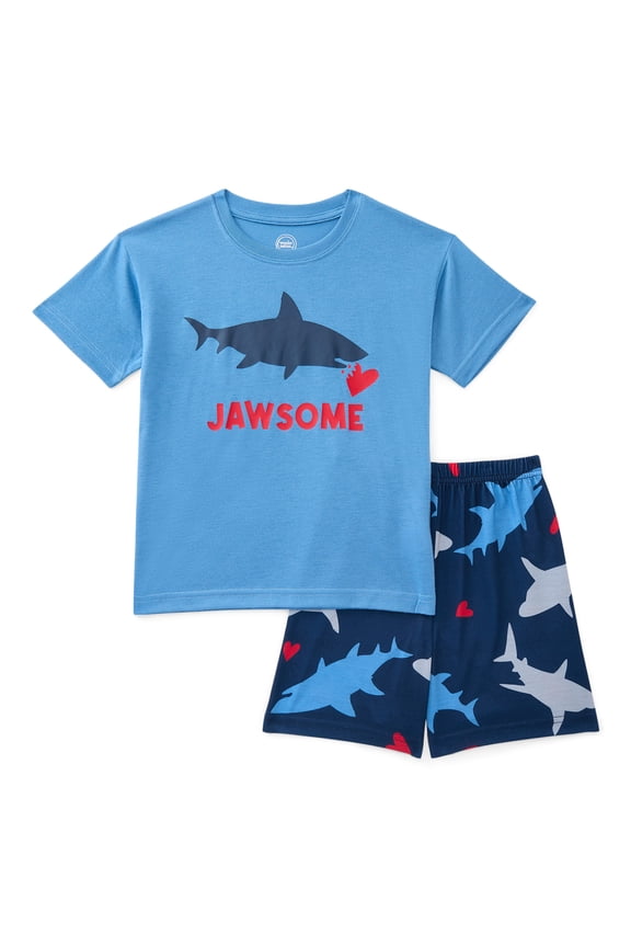 Boys Tee and Shorts Pajama Set, 2-Piece, Sizes 4-18
