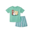 thumbnail image 1 of Wonder Nation Boys Tee and Shorts Pajama Set, 2-Piece, Sizes 4-18, 1 of 3