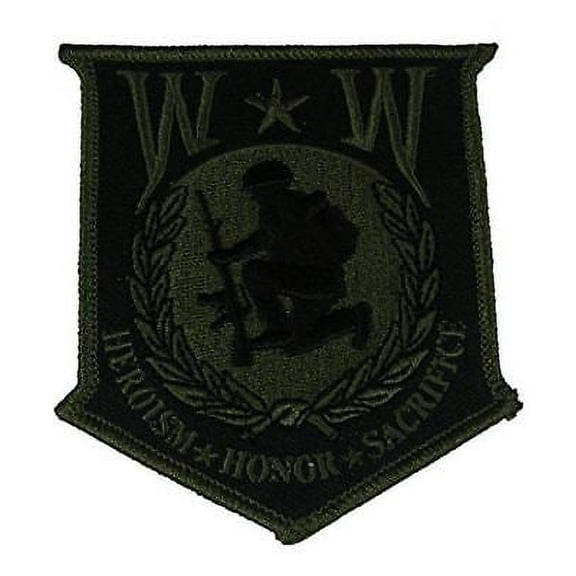 WW WOUNDED WARRIOR PATCH OD OLIVE DRAB GREEN HEROISM HONOR SACRIFICE