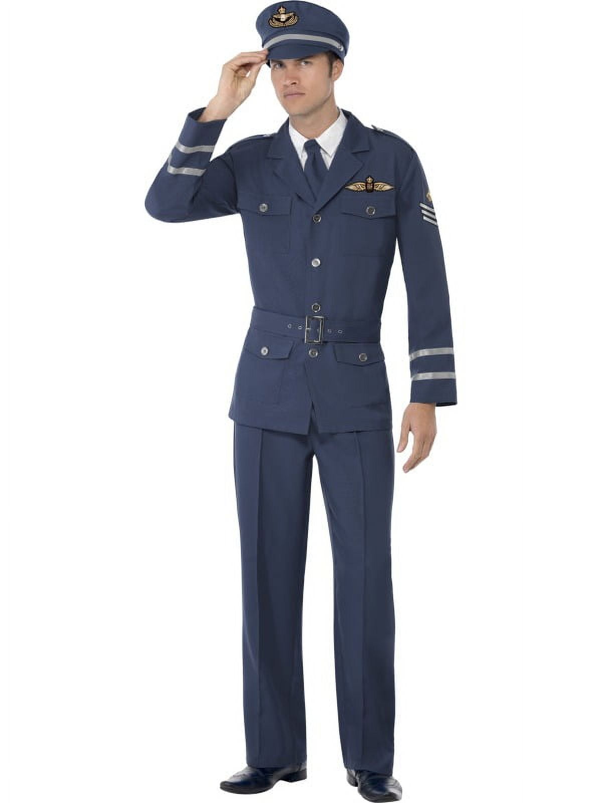 WW2 Air Force Captain Costume Adult Blue 1940s Wartime Fancy Dress Large Male Party Book Week Halloween - Walmart.com WW2 Air Force Captain Costume Adult Blue 1940s Wartime Fancy Dress Large Male Party Book Week Halloween - Walmart.com