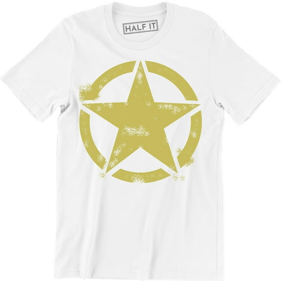 WW2 D-Day Circle Army Star Military Men's Capital Government T-Shirt
