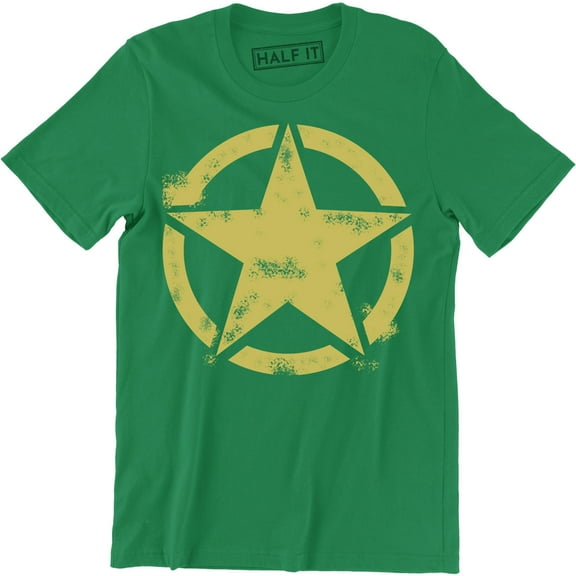 WW2 D-Day Circle Army Star Military Men's Capital Government T-Shirt