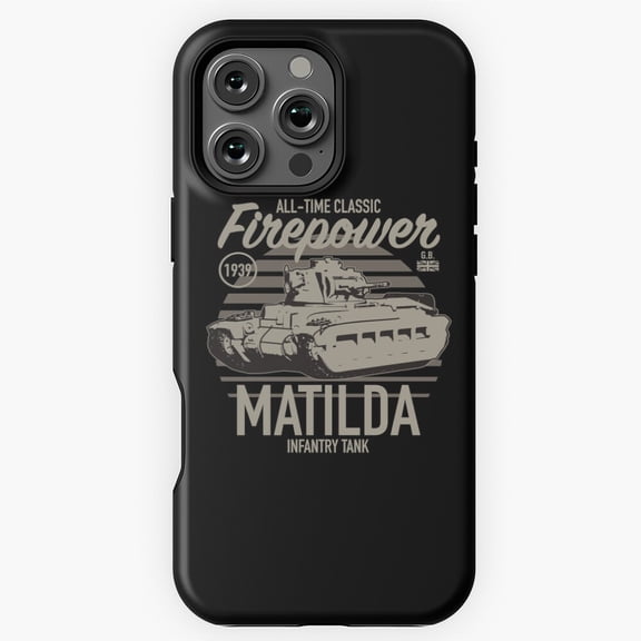 WW2 Matilda Tank Military Phone Case for iPhone 16 15 14 13 12 11 Pro Max M890625