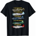 thumbnail image 1 of WW2 Planes Warbirds Warplanes Military Gift Aviation History Unisex T-Shirt, up to Size 5XL, 1 of 2