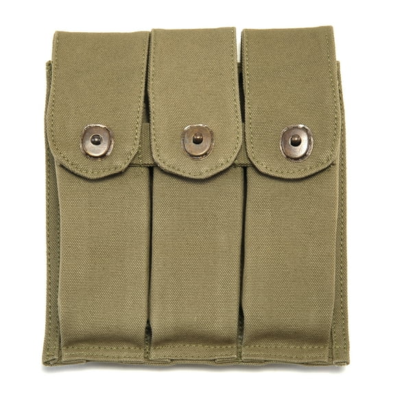 WW2 Rigger Made M1 Carbine 3 Cell Magazine Pouch Marked JT&L 1944