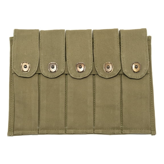 WW2 Rigger Made M1 Carbine 5 Cell Magazine Pouch Marked JT&L 1944