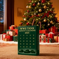 WW2 Tank Advent Calendars 2025, 24 Days WW2 Iconic Tank Ornaments Christmas Countdown Calendar, World War II Tanks Car Pendant Advent Calendars,History Buffs