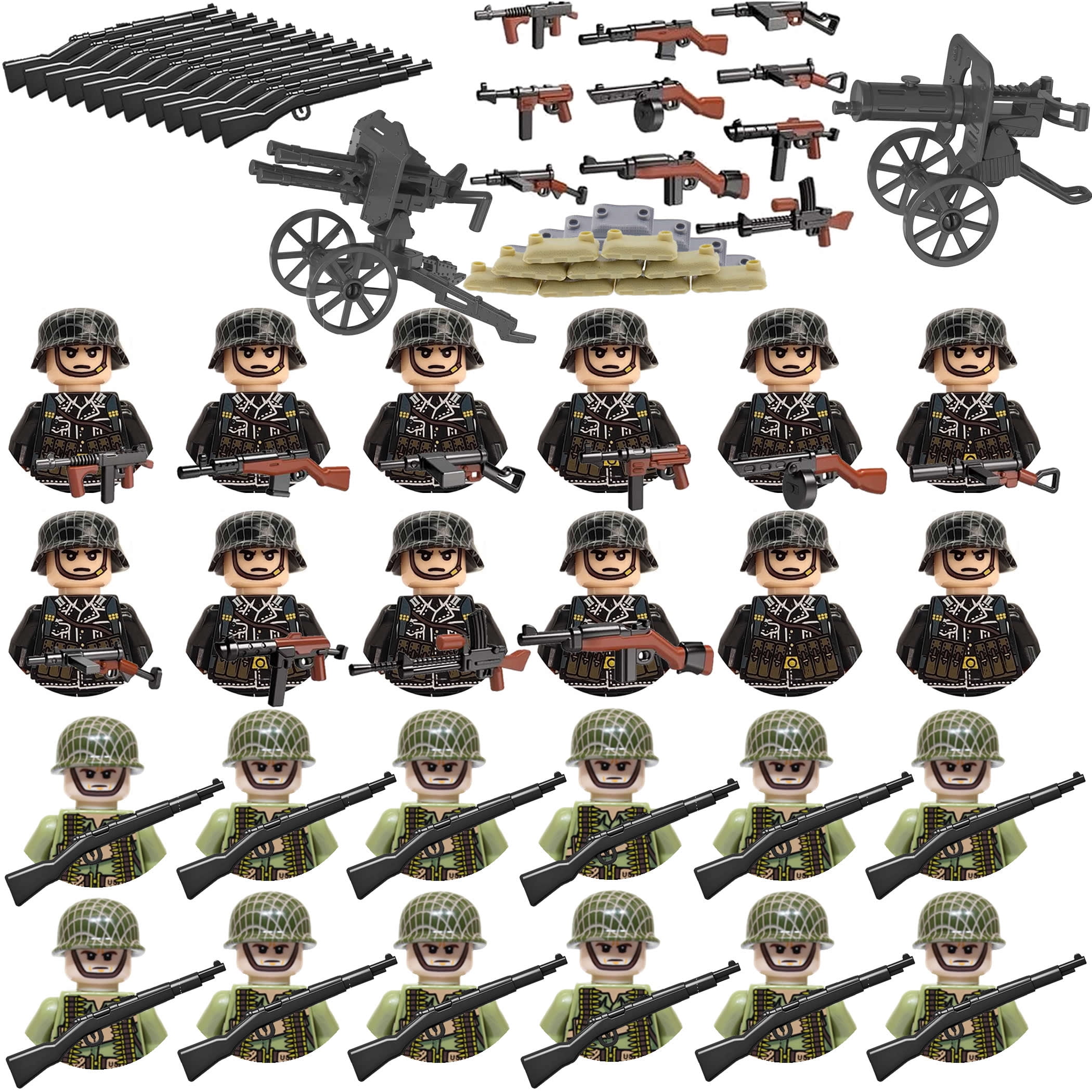WW2 Toy Soldier Figures Set American vs German Army Comoros Ubuy