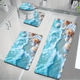 thumbnail image 1 of WWC 4‑Piece Bathroom Rug Set, Soft Non‑Slip Absorbent Bath Mat, U-Shape Contour Toilet Mat & Runner Rug for Bathroom and Shower Room, 1 of 7