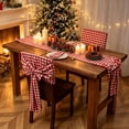 thumbnail image 1 of WWC Christmas Table Runner and Chair Cover Set, Red Plaid Cloth Chair Slipcovers, Christmas Decorations Chair Protector for Party and Dining Room, 1 of 6