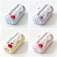 thumbnail image 1 of WWC Cute Barrel Pencil Case, Large Capacity Plush Crepe Roll Cake Pencil Pouch, Soft Fluffy Pencil Box Back to School Supplies for Kids, 1 of 6