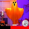 thumbnail image 1 of WWC Halloween Glowing Ghost, 16"x20" LED Light Up Hanging Ghost with Adjustable Arms, Battery Operated Halloween Decor for Porch Tree Party, 1 of 4