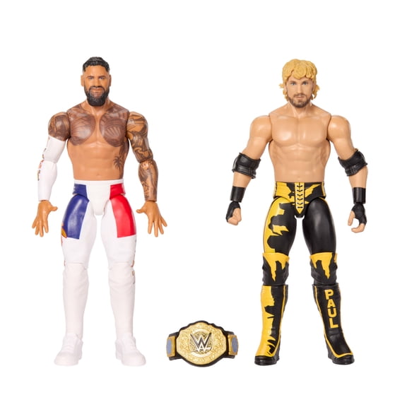 WWE Main Event Showdown Jey Uso vs Logan Paul Action Figures Set, Series #27, 6-inch Collectibles