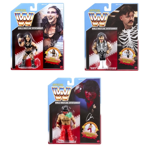 WWE 2026 Retros (Wave 3) Ringside Exclusive (Dominik Mysterio, Rhea Ripley & Great Muta with Mist) Mattel WWE Toy Wrestling Action Figure