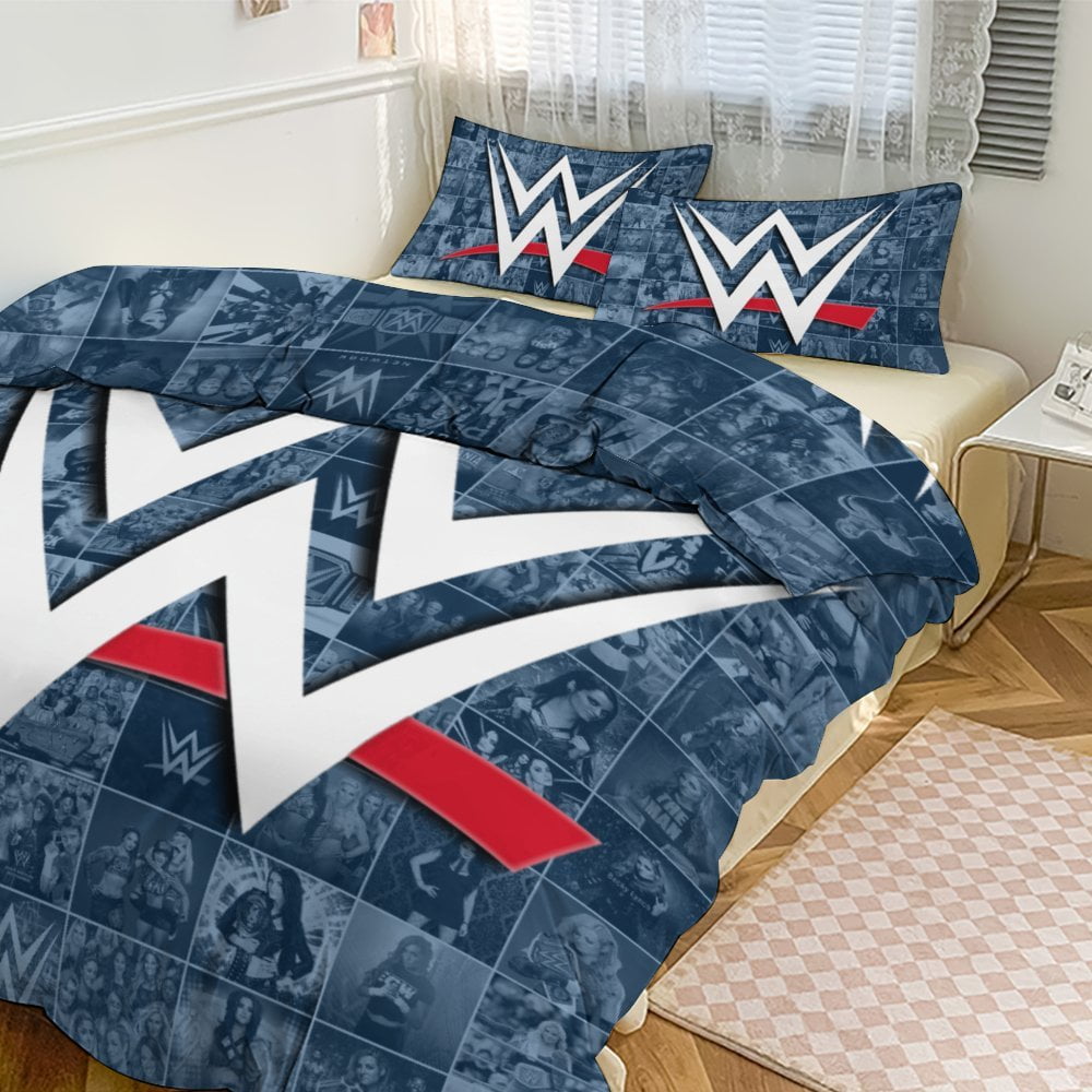 WWE 3Piece Comforter Set for Bedroom, WWE Bedding Set for Kids Adults