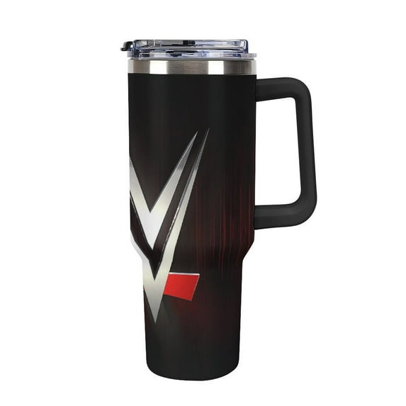 WWE 40 Oz Tumbler with Handle And Straw, Vacuum Insulated Stainless Steel Double Wall Water Bottle Travel Coffee Mug, Gifts for Women Boys Girls