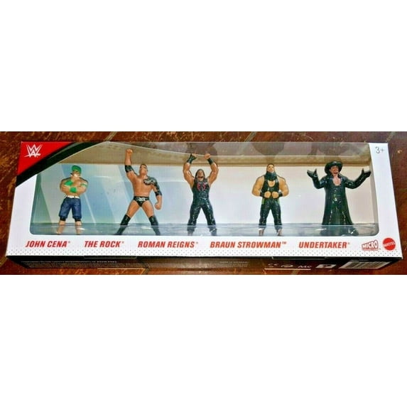 WWE 5pk Collector 2.5" Figures: CENA, ROCK, UNDERTAKER, STROWMAN ROMAN REIGNS