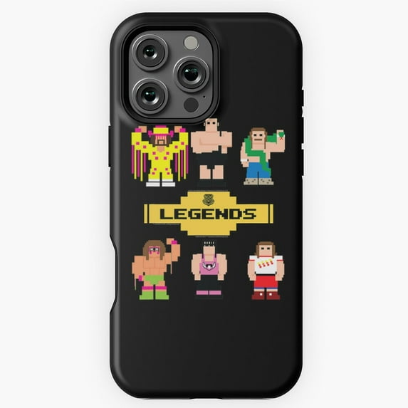 WWE 8-Bit Legends Retro Wrestling Phone Case for iPhone 16 15 14 13 12 11 Pro Max