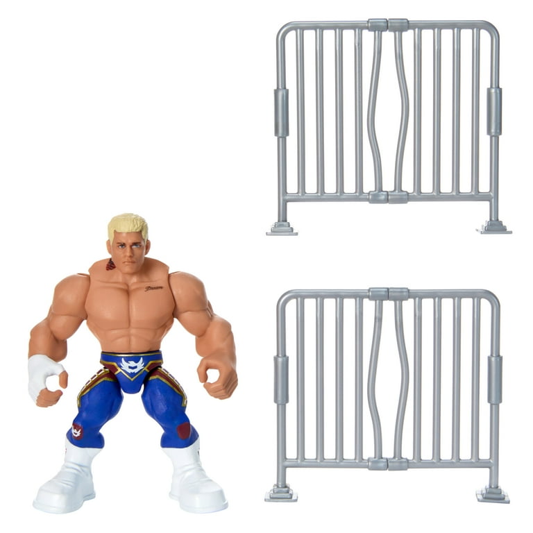 WWE Knuckle Crunchers Cody Rhodes Action Figure, 3.5-inch, with