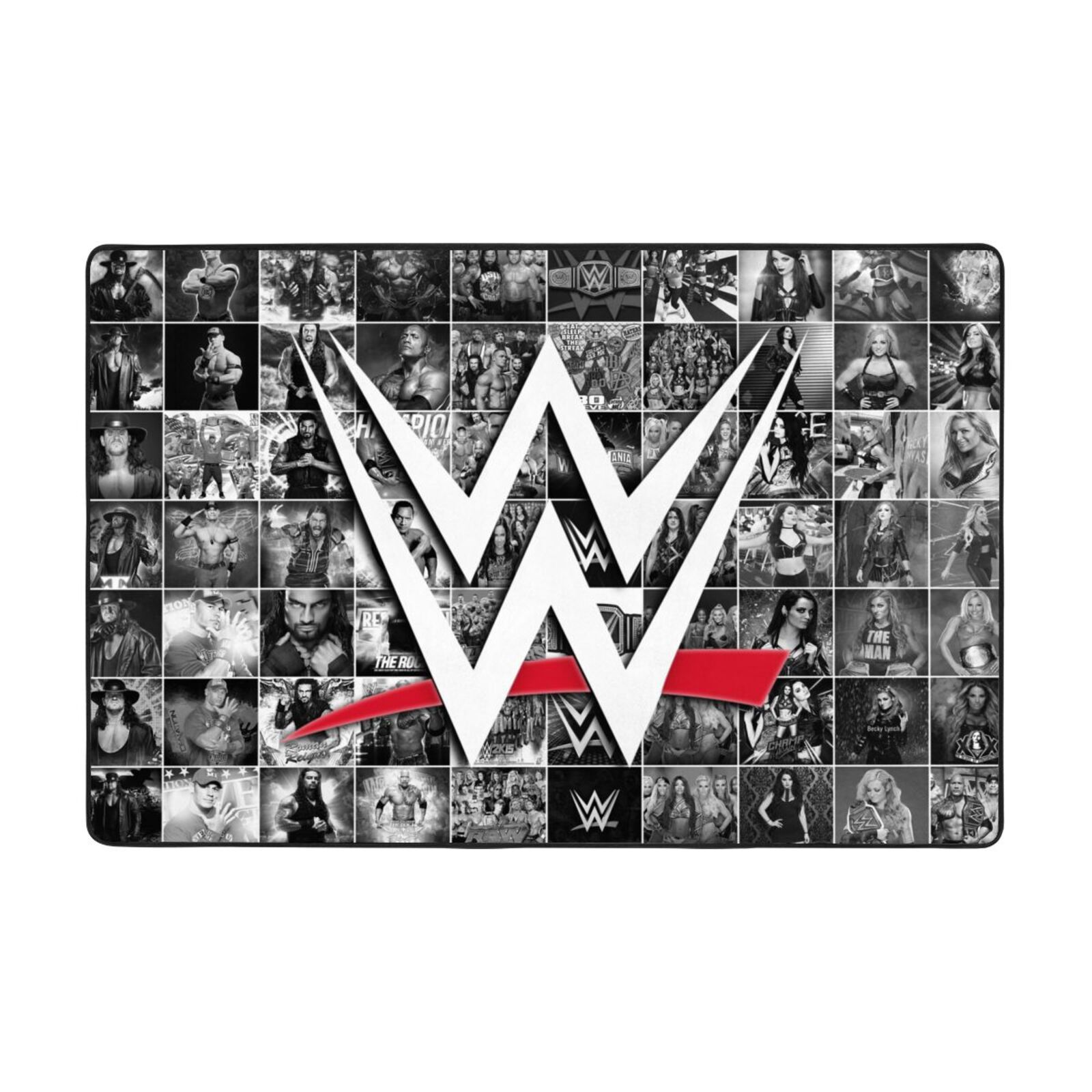 WWE Area Rugs, Large Carpet, Washable Rug Mat, Flannel NonSlip Rugs For Bedroom Living Dining