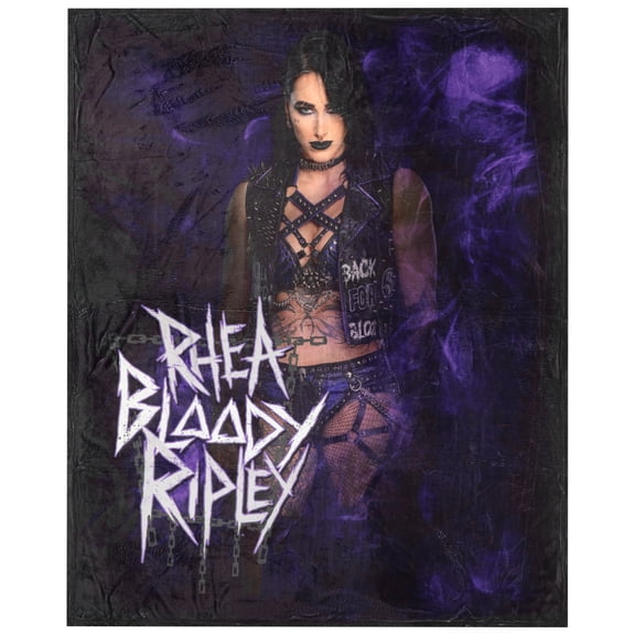 WWE Authentic Purple Rhea Ripley 50" x 60" Blanket