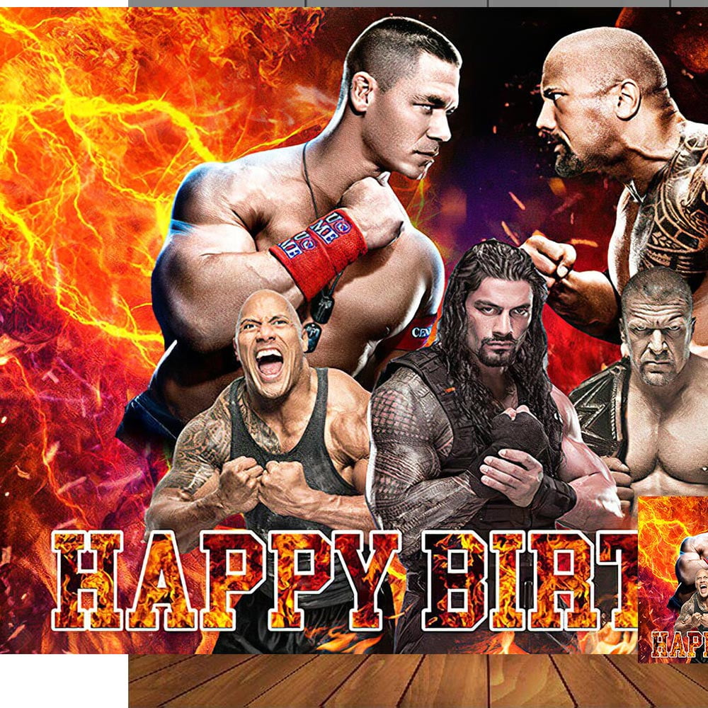 WWE Backdrop Banner Party Supplies Poster Movie Theme Background for