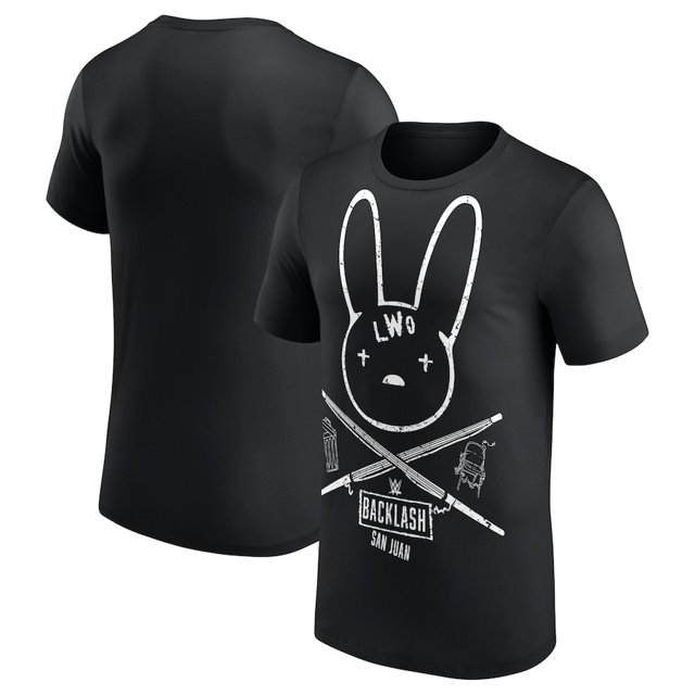 WWE Bad Bunny Kendo Sticks Graphic TShirt Mens Up to size 4XL
