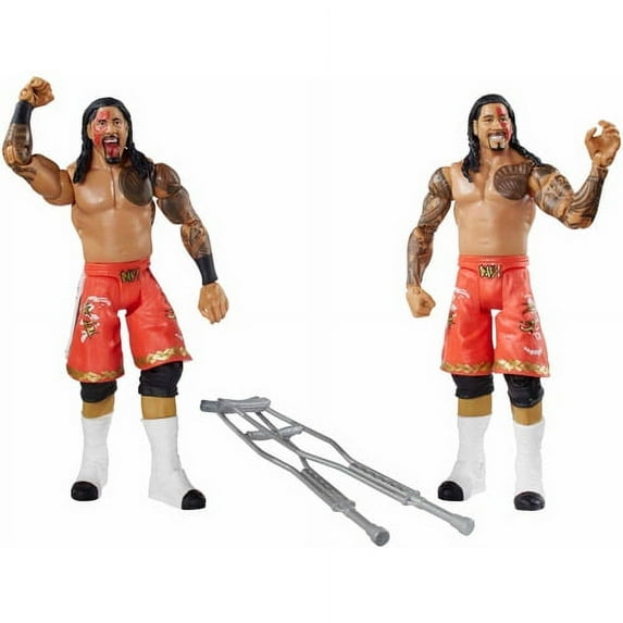 WWE Wrestling Series 32 Jimmy Uso & Jey Uso 6 Action Figure 2-Pack (2 Crutches)