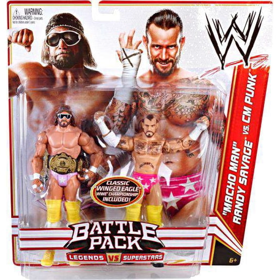 WWE Battle Pack Randy Savage vs. CM Punk 2-Pack Figure Set