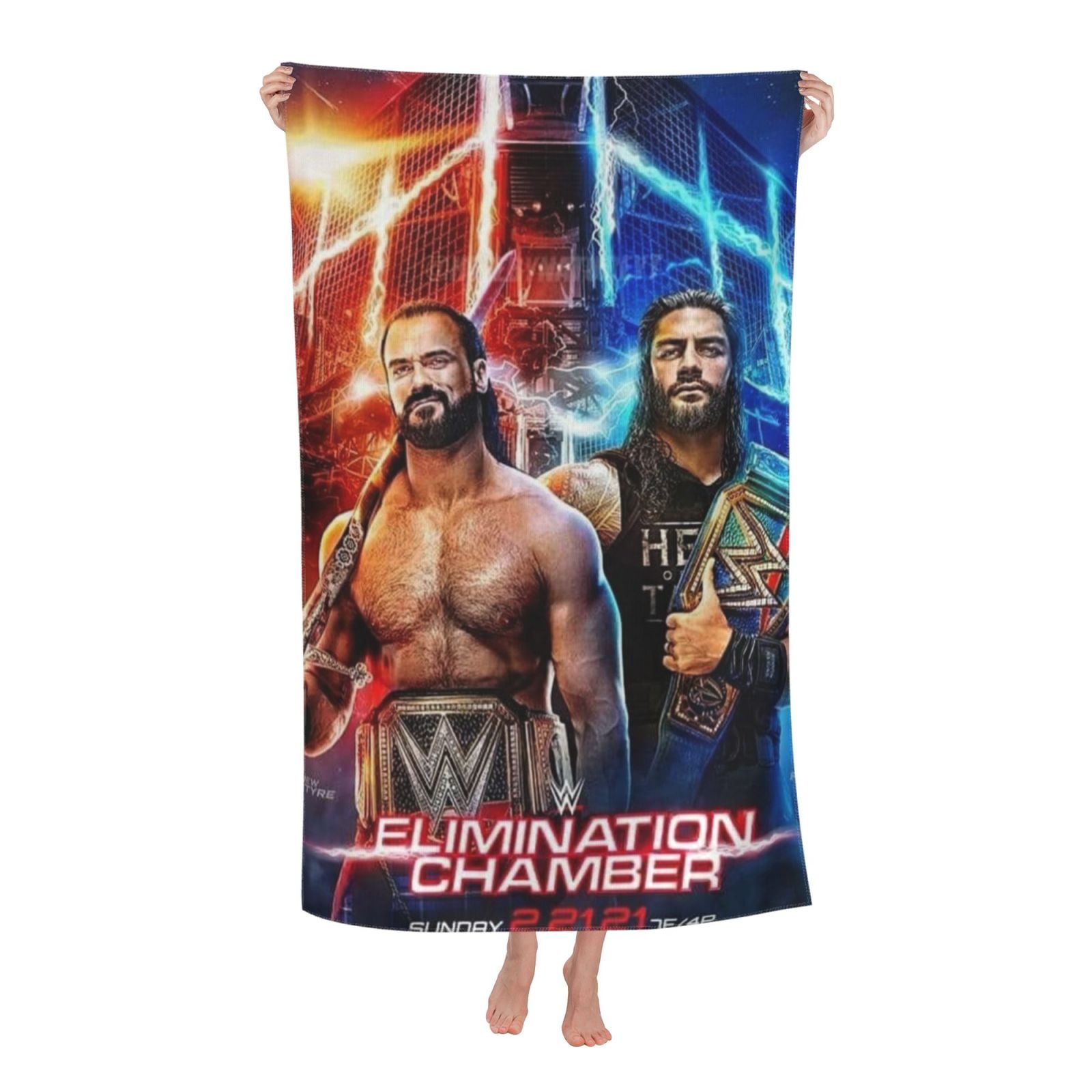 WWE Beach Towel, Microfiber Sand Free Bath Towel, Super Absorbent Towel ...