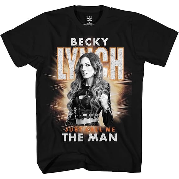WWE Becky Lynch The Man Wrestling Adult T-Shirt,Black Color,Size 3XL