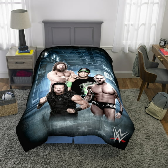 WWE Bed-in-a-Bag, Kids Bedding Bundle Set, 4-Piece Twin