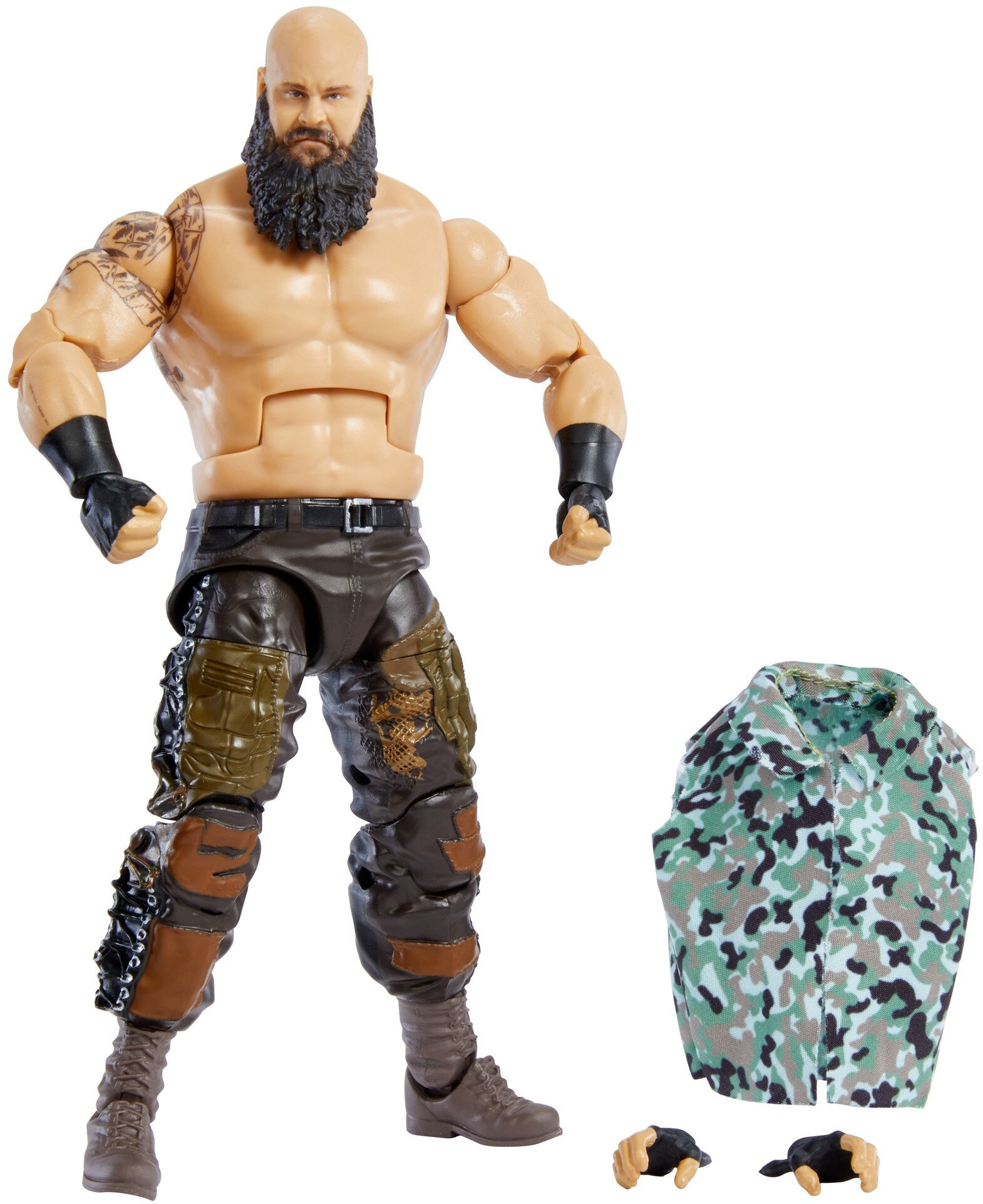 WWE Braun Strowman Elite Collection Action Figure, 6-in Posable Collectible - image 1 of 2