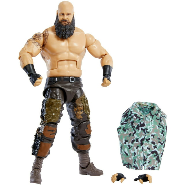 WWE Braun Strowman Elite Collection Action Figure, 6-in Posable Collectible