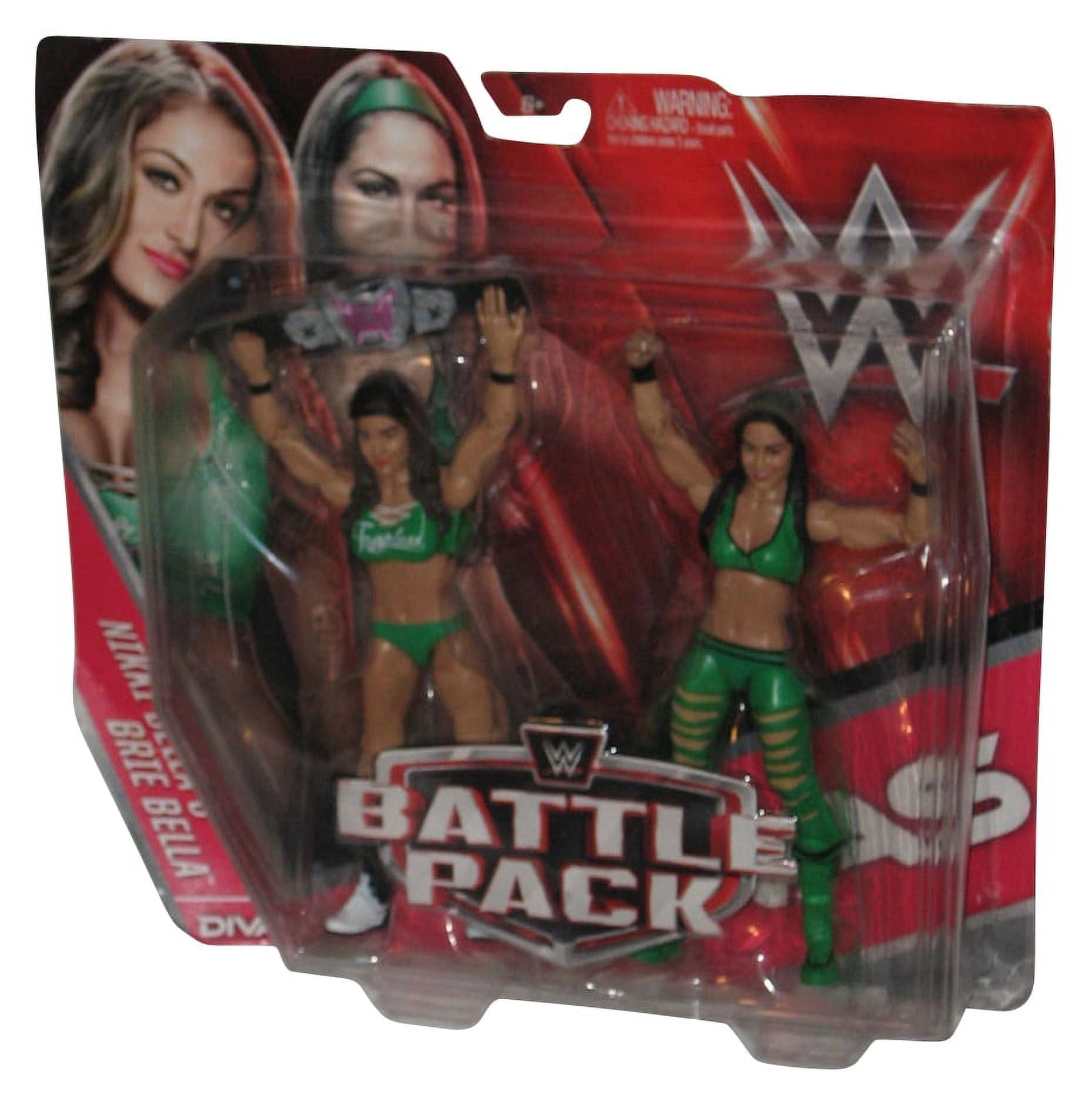 WWE WRESTLING BATTLE PACK SERIES NIKKI BELLA & BRIE BELLA DIVAS FIGURES MATTEL e