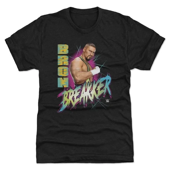 WWE Bron Breakker Black T-Shirt , Grunge Pose ,Black Color,Size 3XL