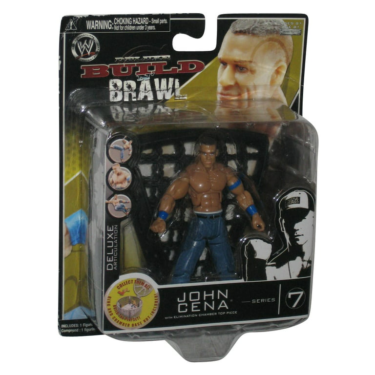 WWE Build N' Brawl Series 7 John Cena WWF Figure w/ Cage Wall