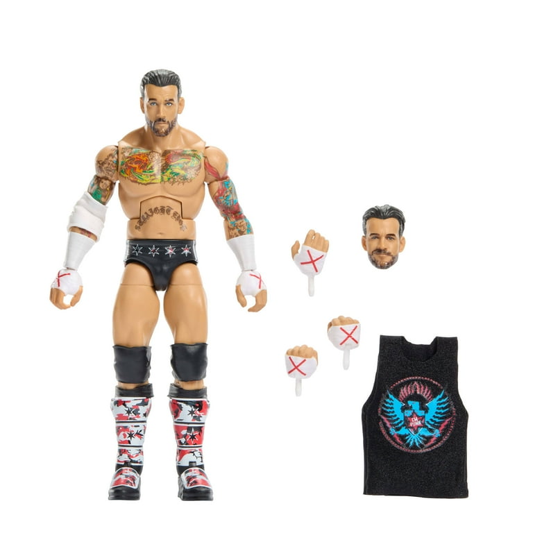 WWE Elite Collection CM Punk Action Figure, 6-inch Collectible Set