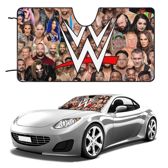 WWE Car Windshield Sun Shade - Foldable Windshield Sun Shade, Reflector Sunshade, Summer Sunshield for Car Window Shades 51"x28"