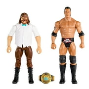 WWE Championship Showdown The Rock vs Mankind Collectible Action Figures 2-Pack, Multicolor, 0.69 lb