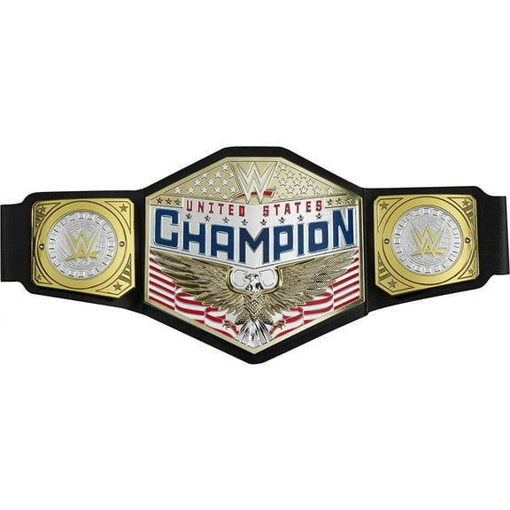 WWE United States Championship Toy Title Belt Featuring Styling, Metallic Medallions, Leather-like Belt & Adjustable Feature that Fits Waists of Kids 8 and Up