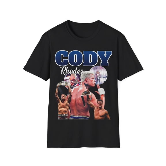 WWE Cody Rhodes 90s Vintage Bootleg T-Shirt,Black Color,Size 3XL