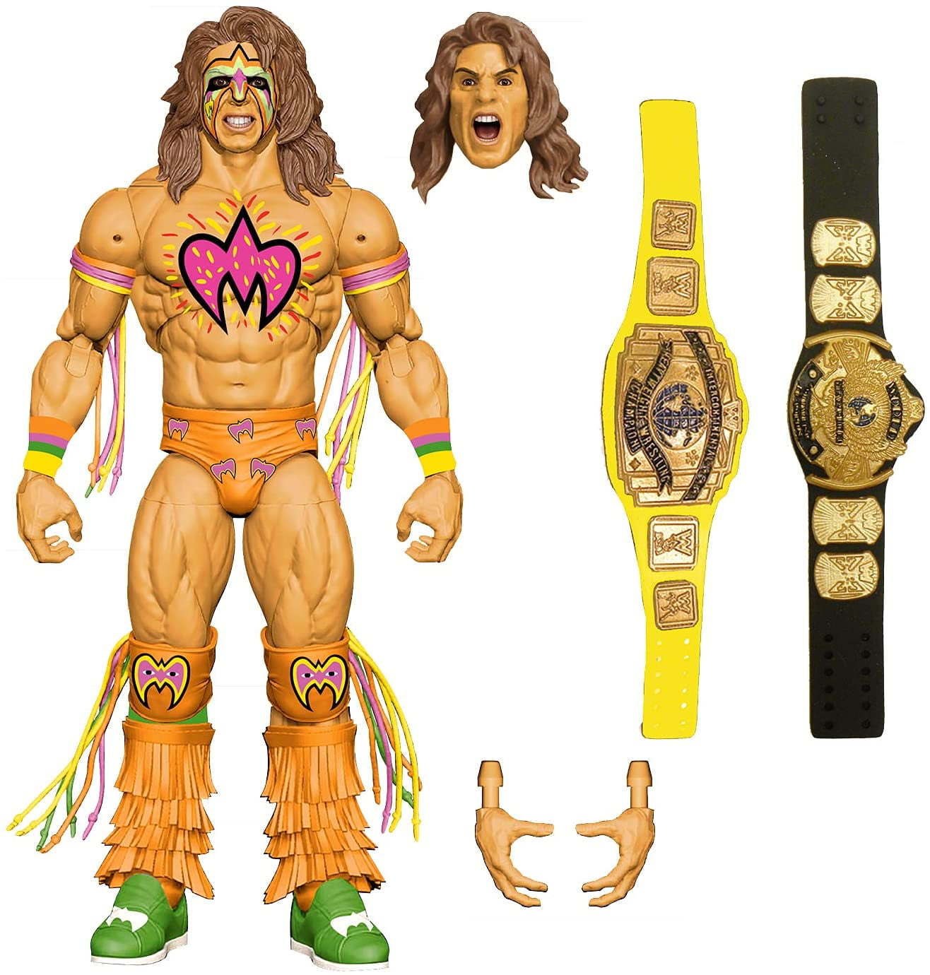 WWE MATTEL Ultimate Warrior Wrestler Toy - Ultimate Edition Fan