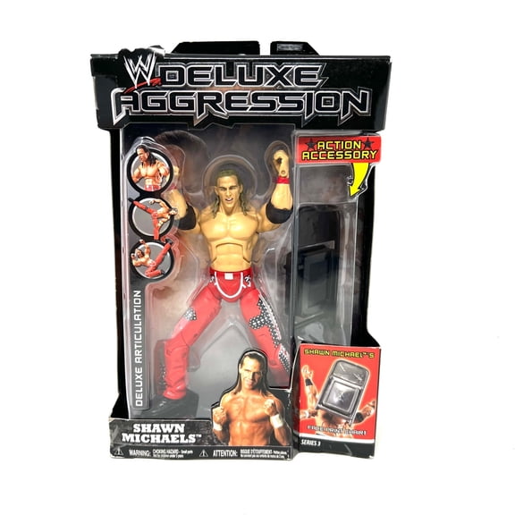 WWE Deluxe Aggression Shawn Michaels With Face Print Chair