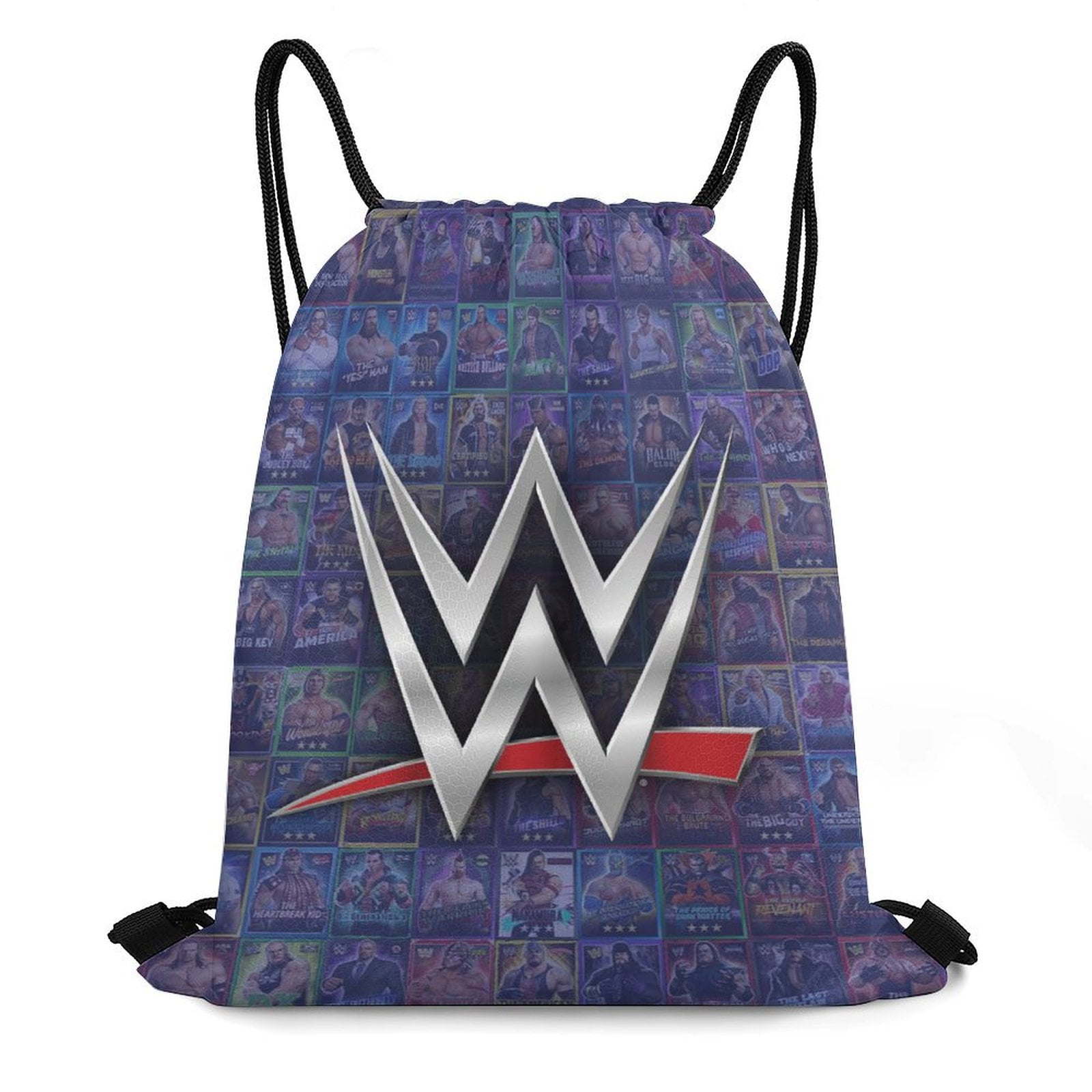 WWE Drawstring Backpack Water Resistant String Bag Sackpack Cinch for Sports, Gym, Travel, Swimming, Yoga, Beach
